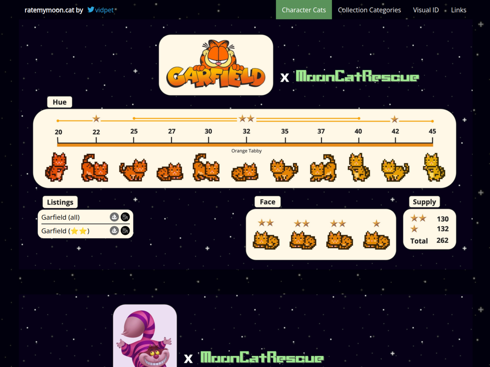 Screenshot of RateMyMoonCat